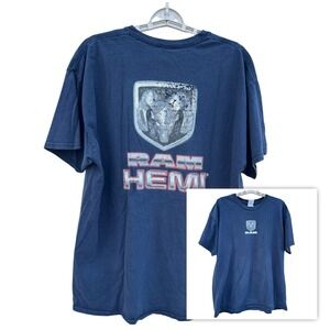 Vintage Dodge RAM HEMI Men's XL T Shirt Y2K Navy
